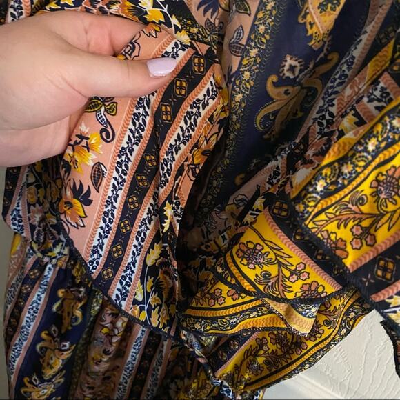 NWT Hint of Blush Asymmetrical Wrap Maxi Dress Size Small - Picture 16 of 16